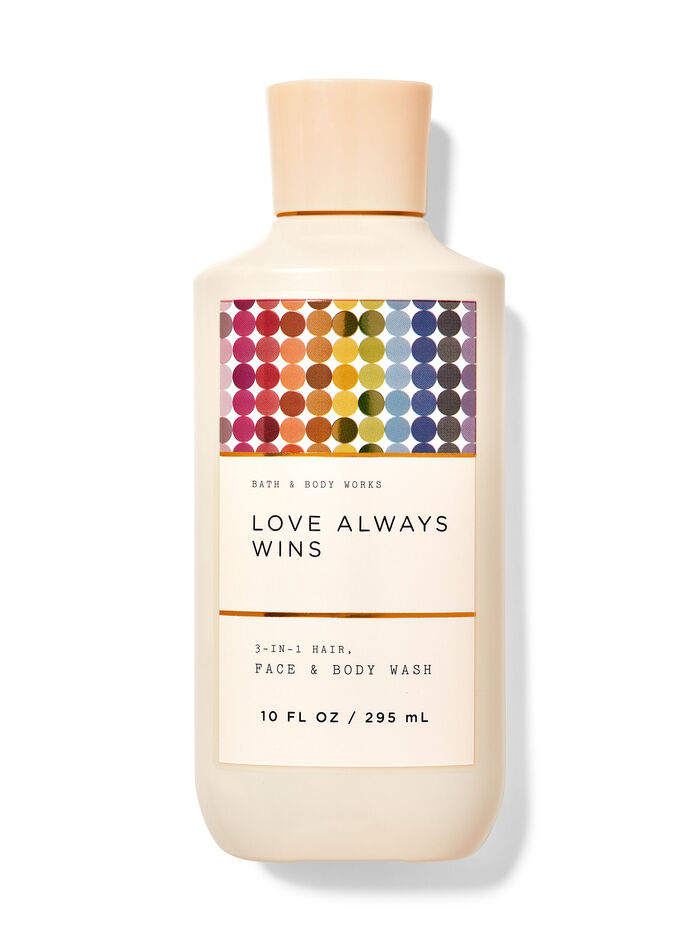 Love always wins shower gel, bath and body works